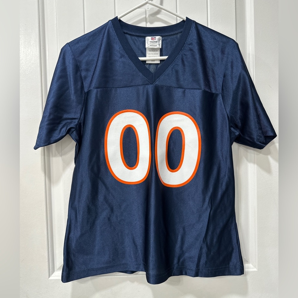 NWOT NFL Women’s Broncos Navy and Orange Jersey